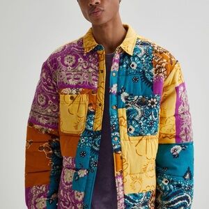 BDG Pattern Quilted Shirt Jacket UO